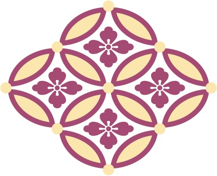 四つ繋ぎ七宝 素材 唐花