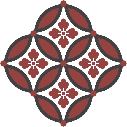 四つ繋ぎ七宝 素材 唐花