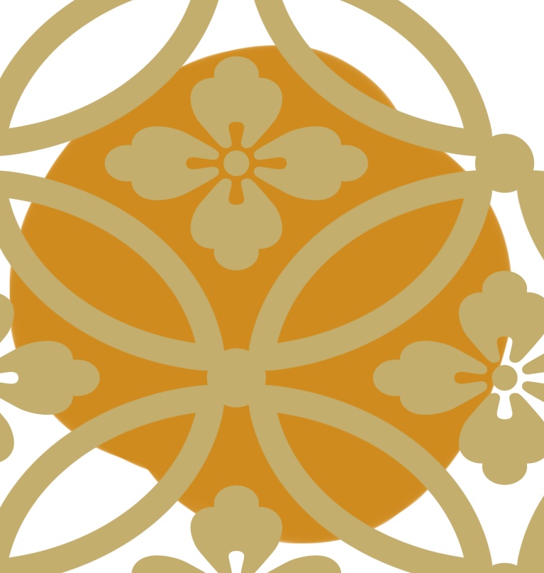 四つ繋ぎ七宝 素材 唐花