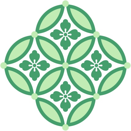 四つ繋ぎ七宝 素材 唐花