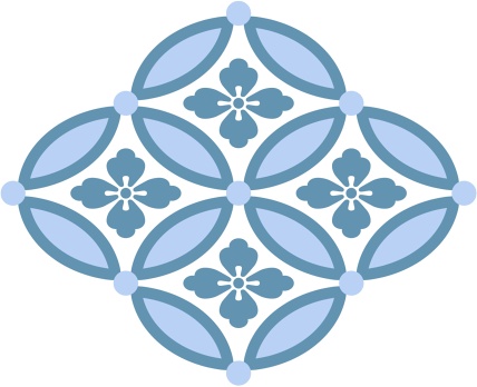 四つ繋ぎ七宝 素材 唐花