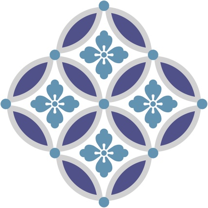 四つ繋ぎ七宝 素材 唐花