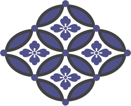 四つ繋ぎ七宝 素材 唐花