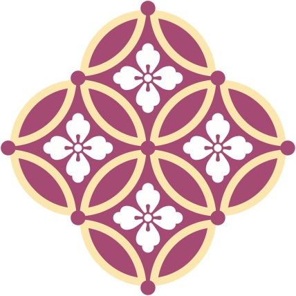 四つ繋ぎ七宝 素材 唐花