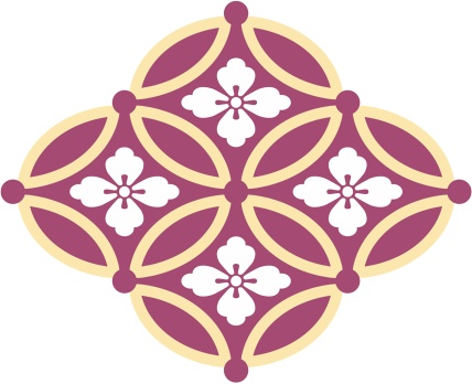 四つ繋ぎ七宝 素材 唐花