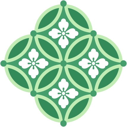 四つ繋ぎ七宝 素材 唐花