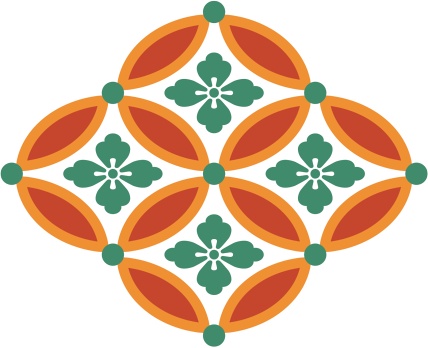 四つ繋ぎ七宝 素材 唐花