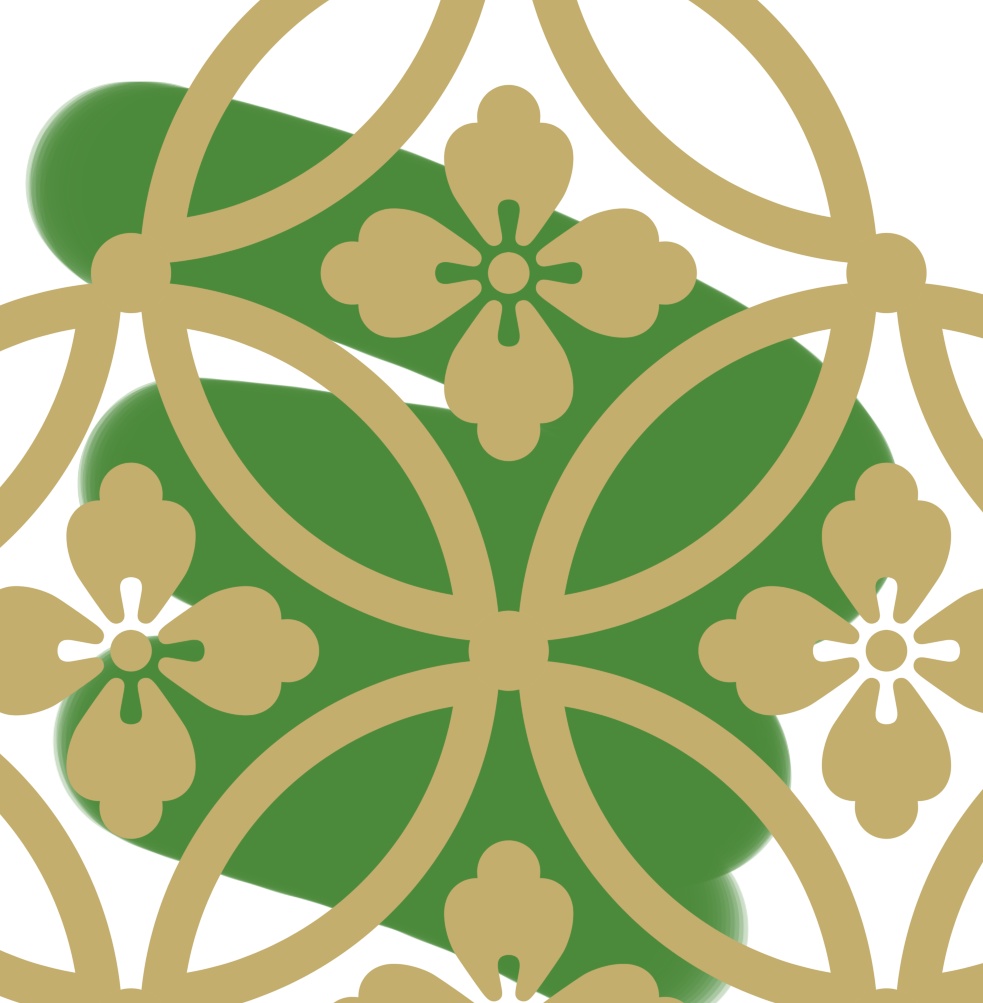 四つ繋ぎ七宝 素材 唐花