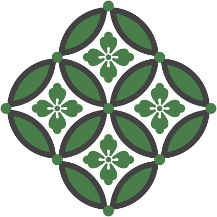 四つ繋ぎ七宝 素材 唐花