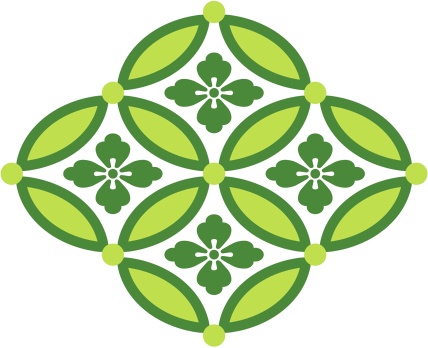 四つ繋ぎ七宝 素材 唐花