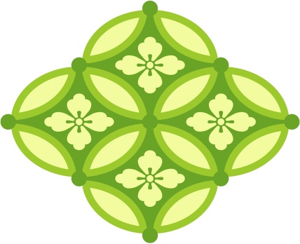 四つ繋ぎ七宝 素材 唐花