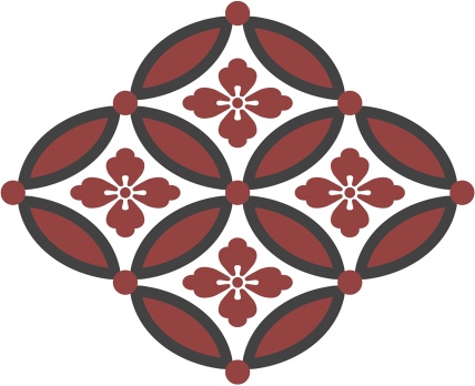 四つ繋ぎ七宝 素材 唐花