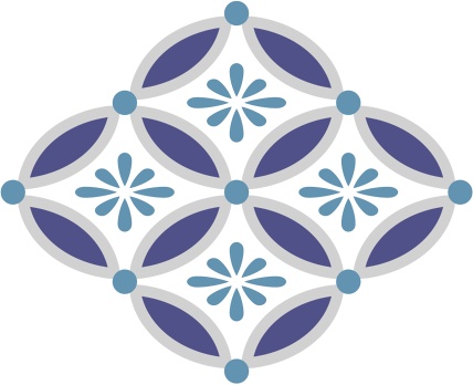 四つ繋ぎ七宝 素材 小花