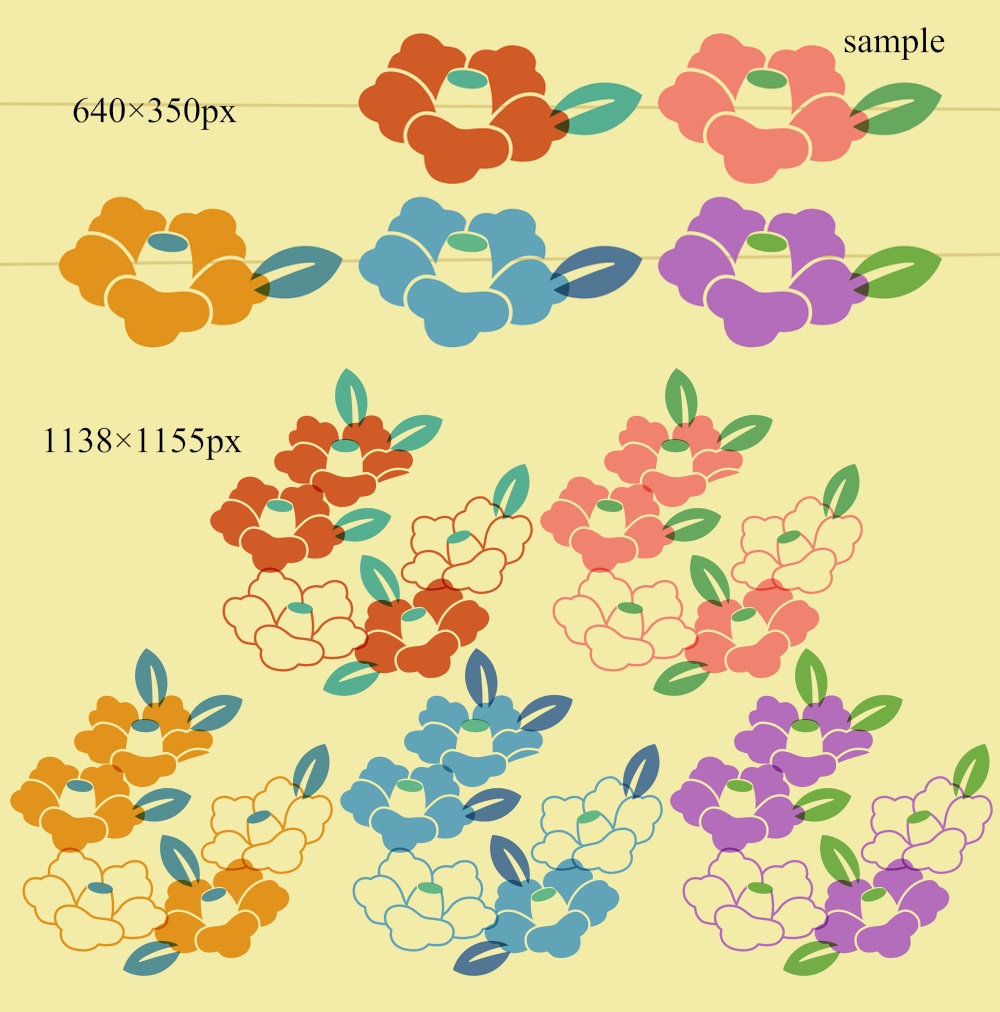 雪輪に椿イラスト素材