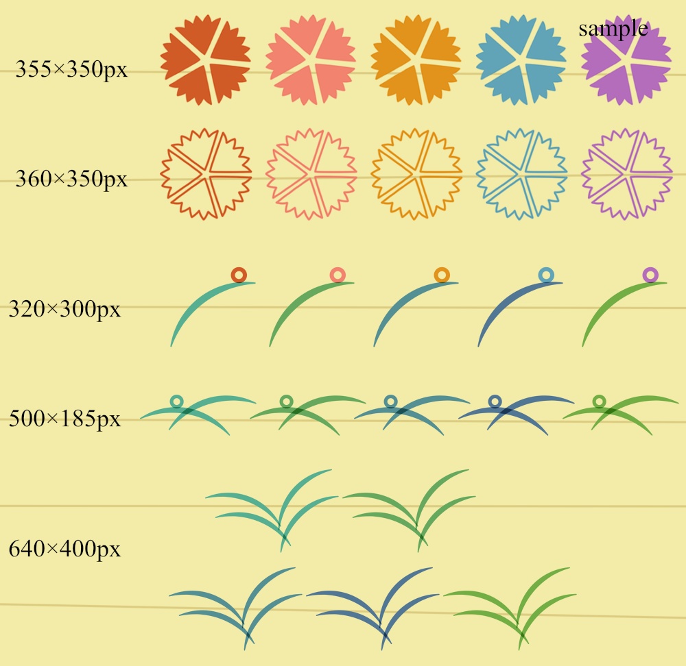 雪輪に撫子イラスト素材
