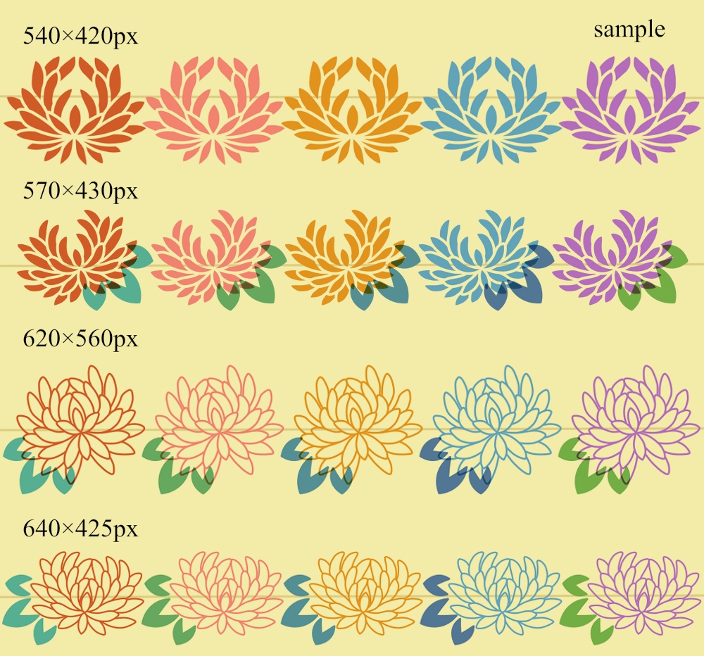 雪輪に菊イラスト素材