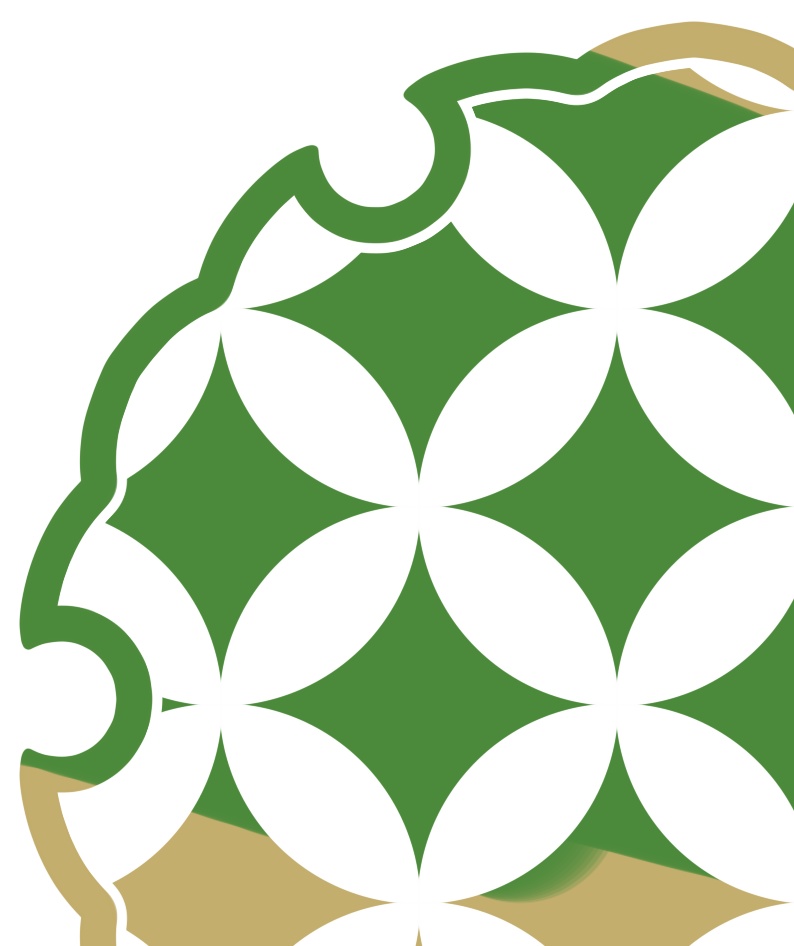 雪輪に七宝文様