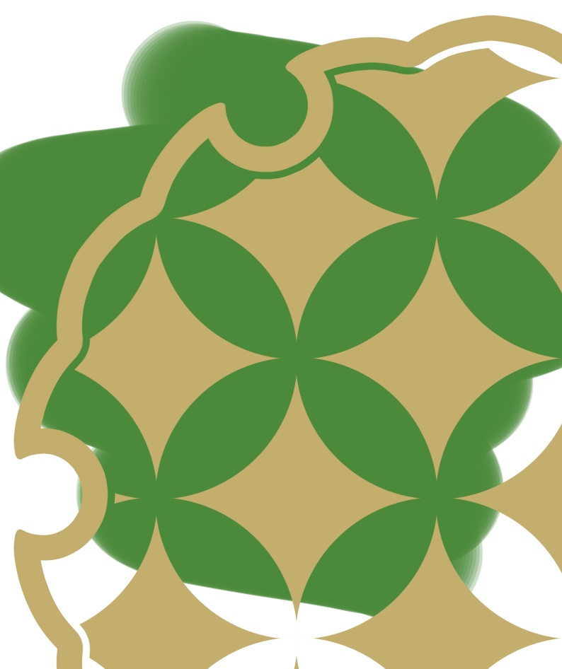 雪輪に七宝文様