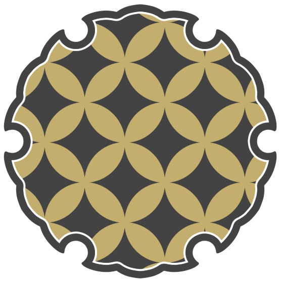 雪輪に七宝文様