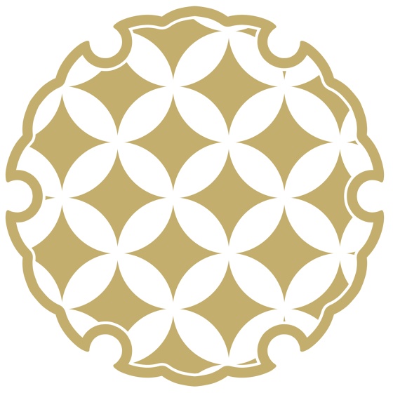 雪輪に七宝文様