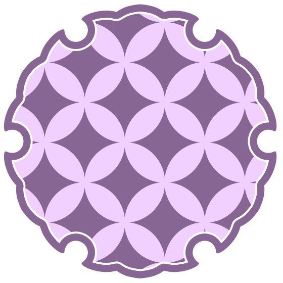 雪輪に七宝文様