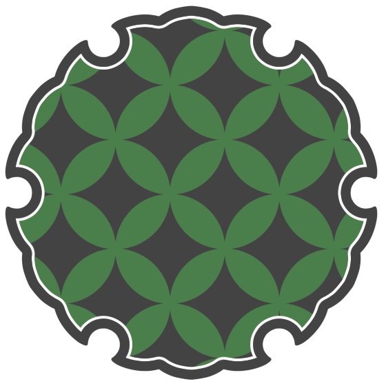 雪輪に七宝文様