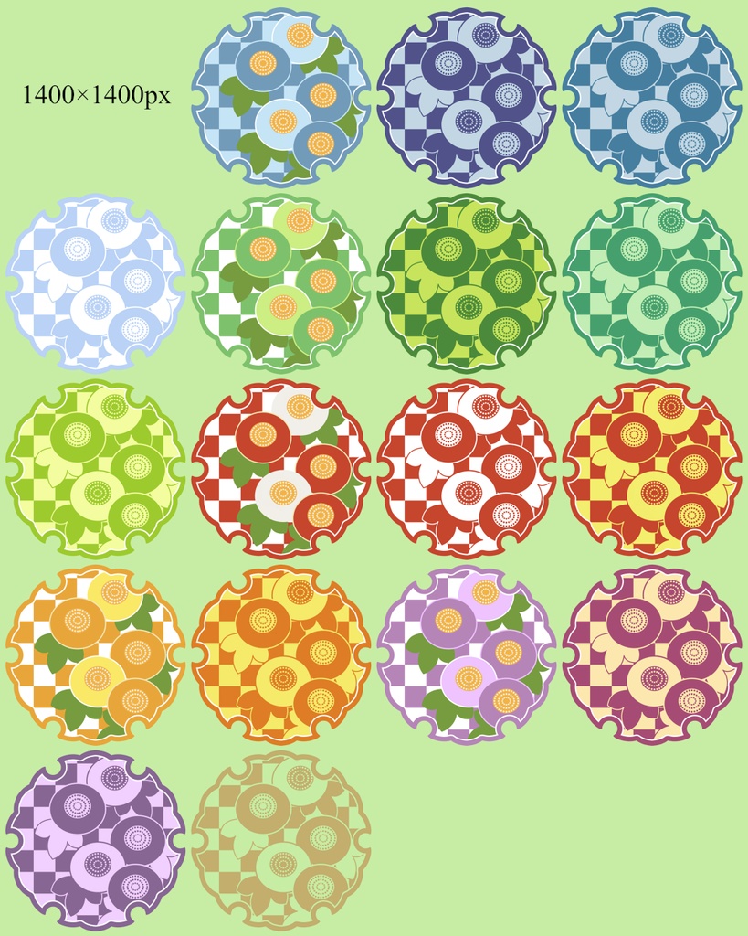 雪輪に菊イラスト素材