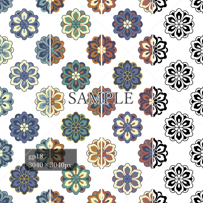 和柄幾何模様素材