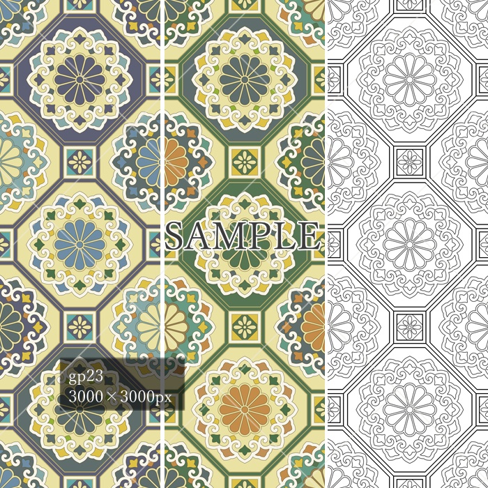 和柄幾何模様素材