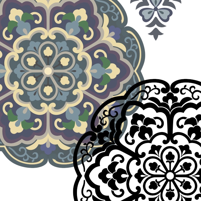 和柄幾何模様素材