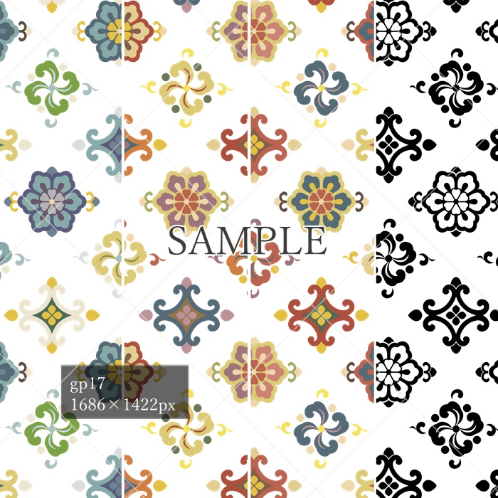 和柄幾何模様素材