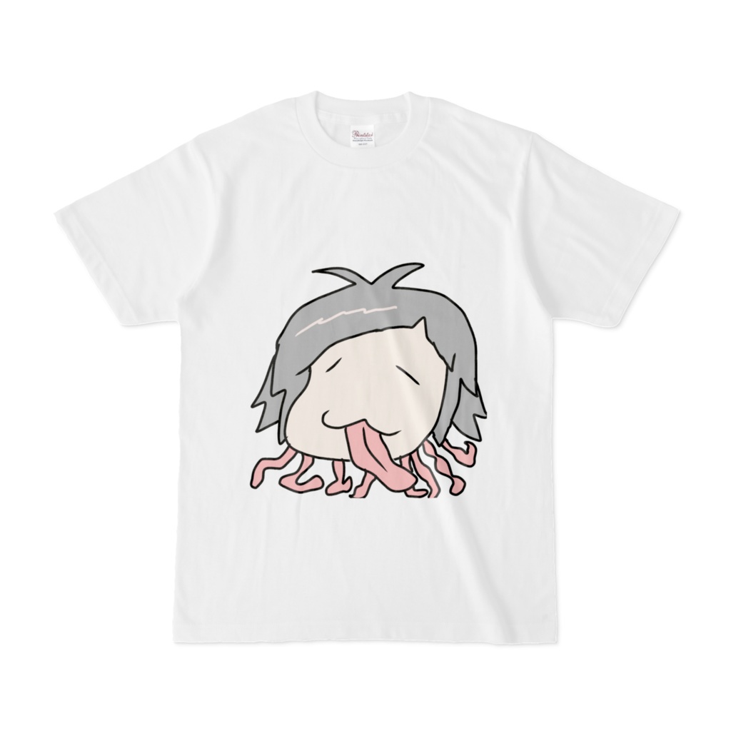 【片面プリント】ペロなぁ/白Tシャツ