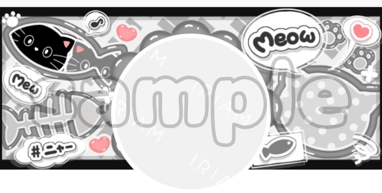 にゃんこヘッダーくろver.