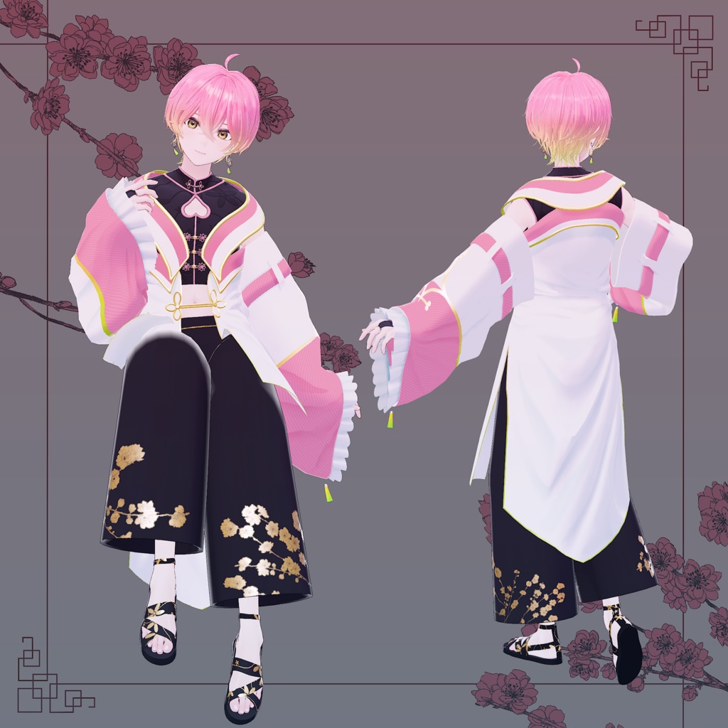 【オリジナル3Dモデル】桃華-Touka-