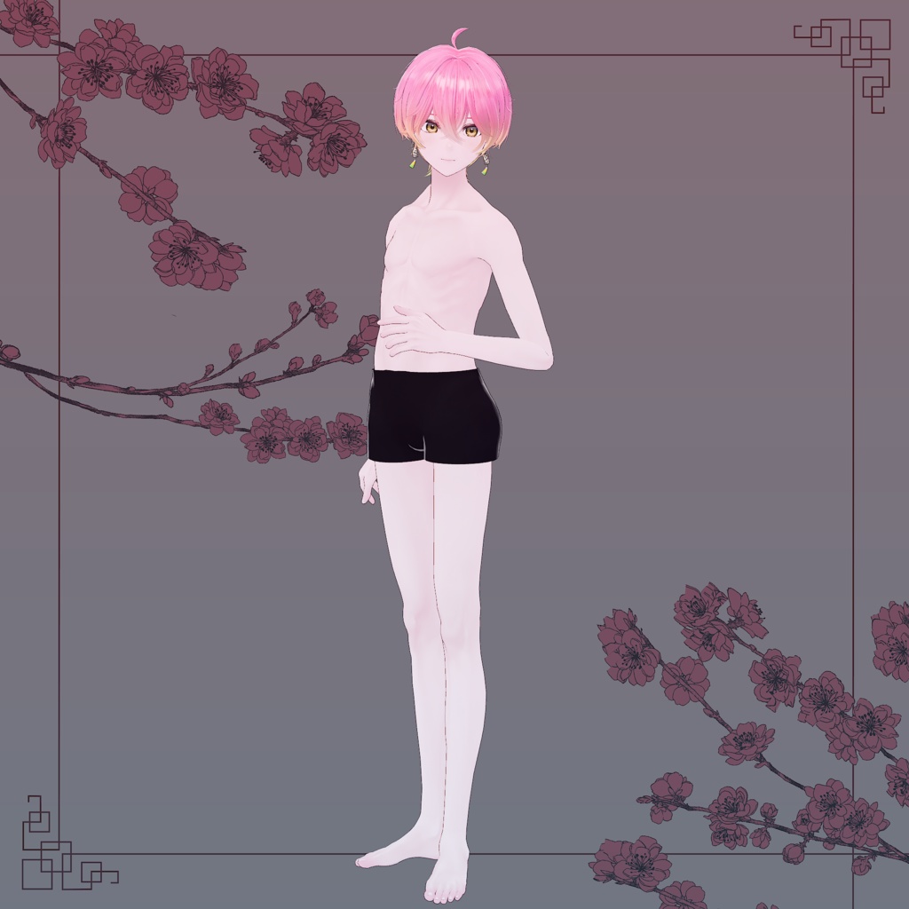 【オリジナル3Dモデル】桃華-Touka-