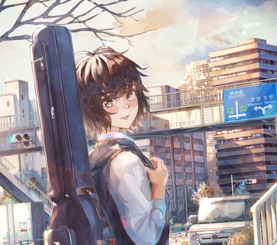 【わくわく登校少女】