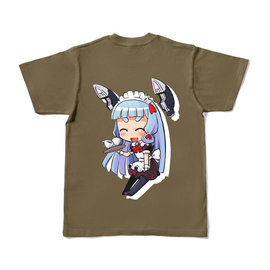 SDメイド叢雲Tシャツ(両面印刷) オリーブ