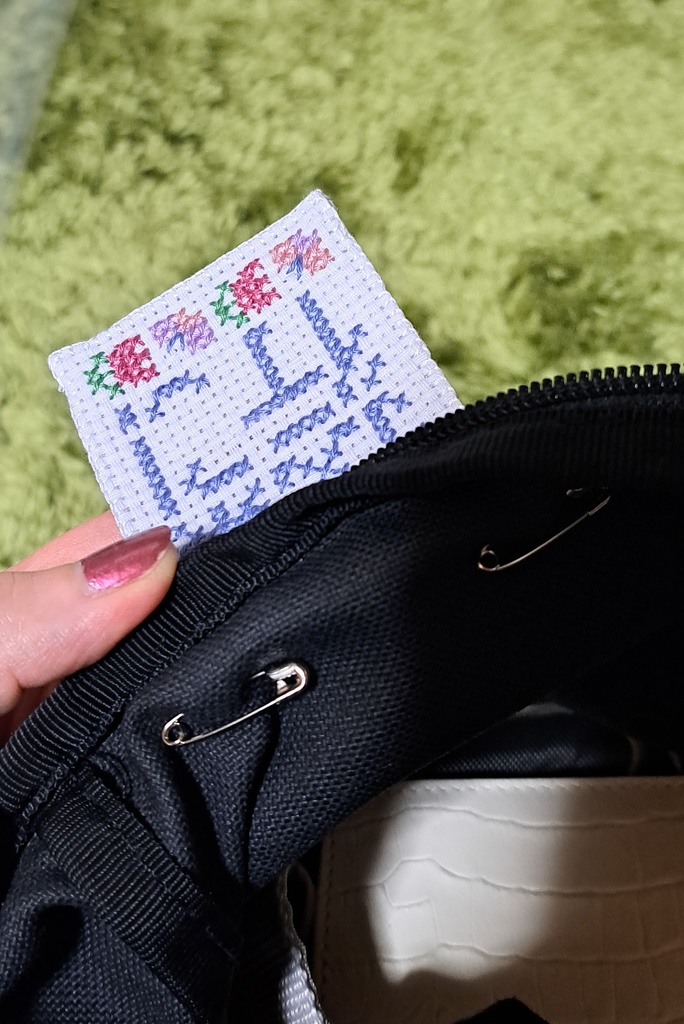 「投票行こ!」クロスステッチ刺繍パッチ