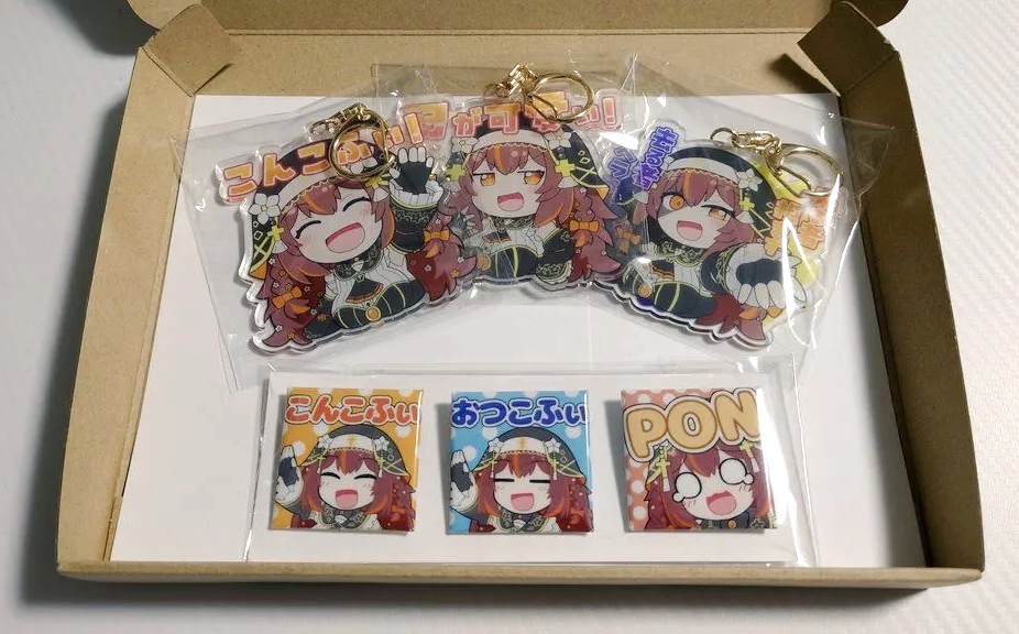 【コミケC106】やすらぎこふぃんアクリルキーホルダー全3種&スクエア缶バッジ3種セット