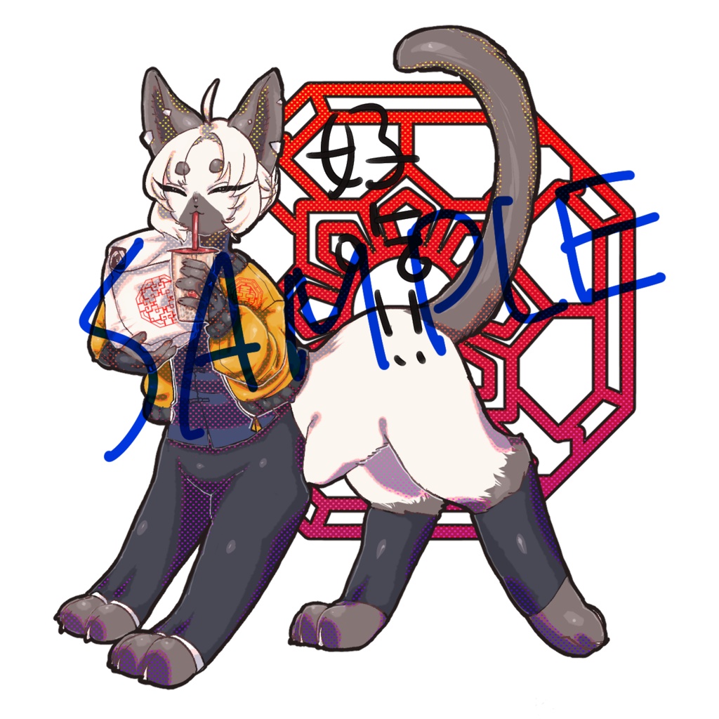 タピり猫ステッカー