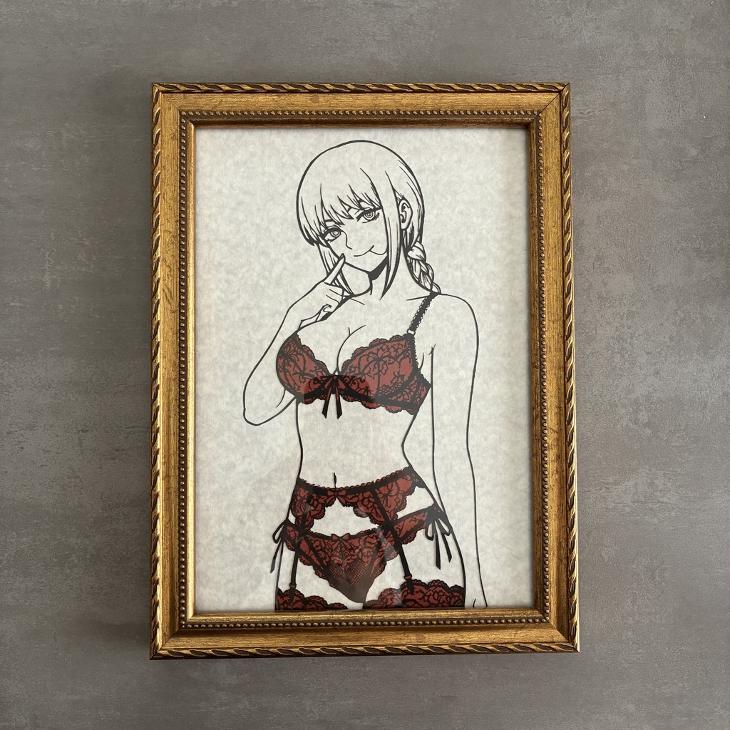 マキマ レースランジェリー切り絵