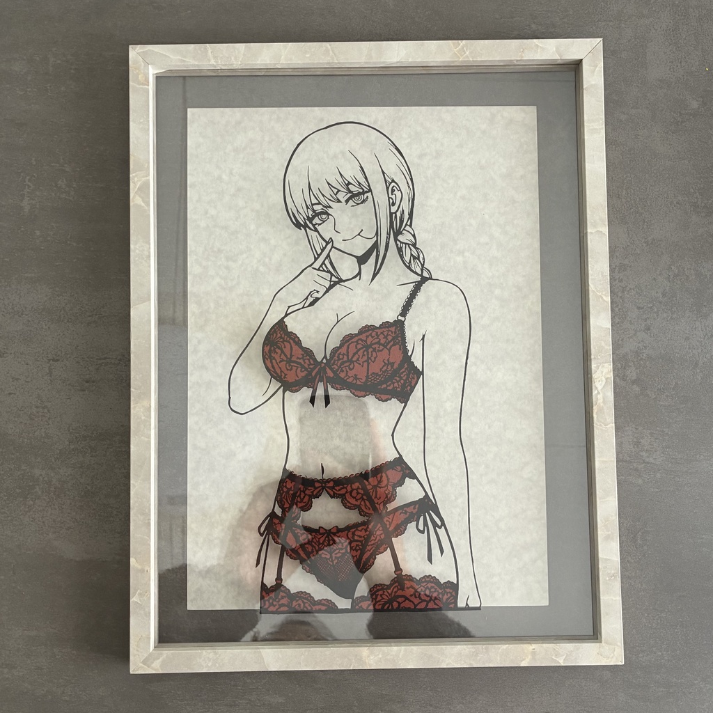 マキマ レースランジェリー切り絵