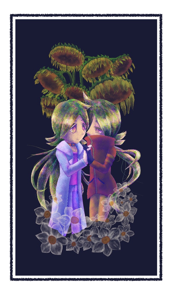 クリアiPhoneスマホケース:ふたりドッペル