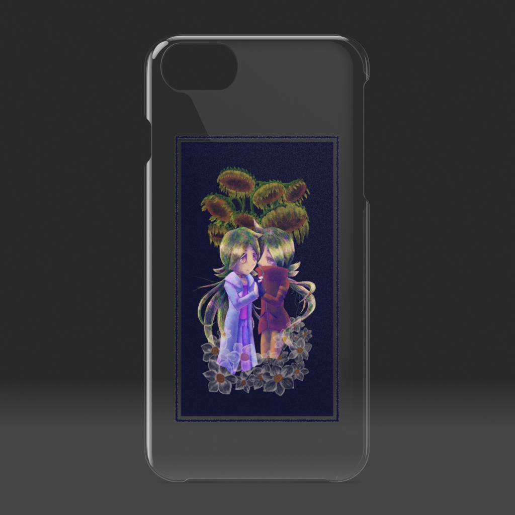 クリアiPhoneスマホケース:ふたりドッペル