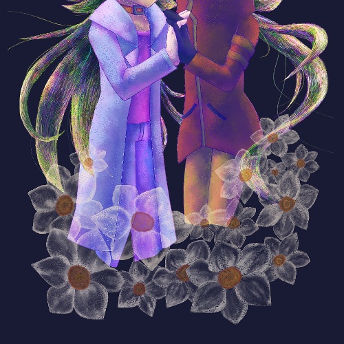 クリアiPhoneスマホケース:ふたりドッペル