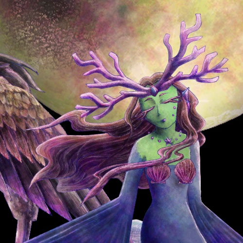 クリアiPhoneケース:ハーピーセイレーン