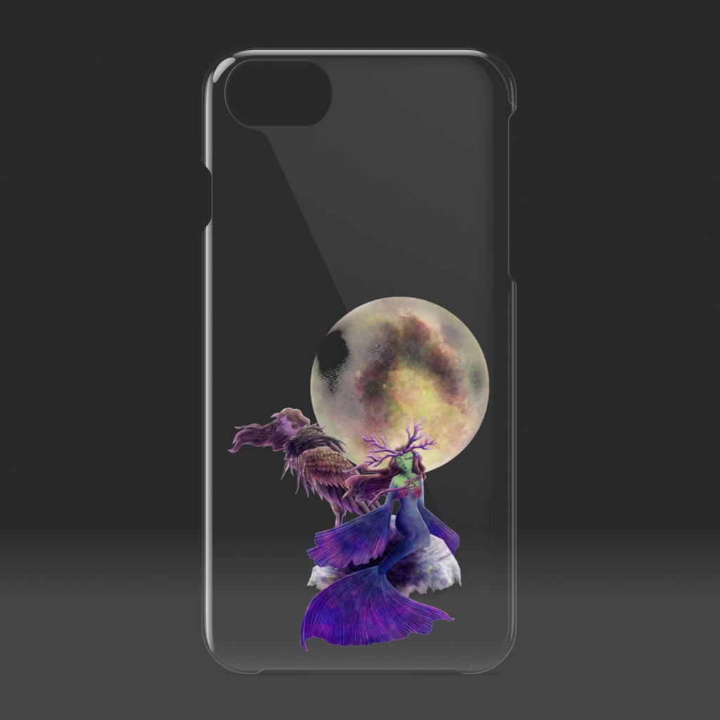 クリアiPhoneケース:ハーピーセイレーン