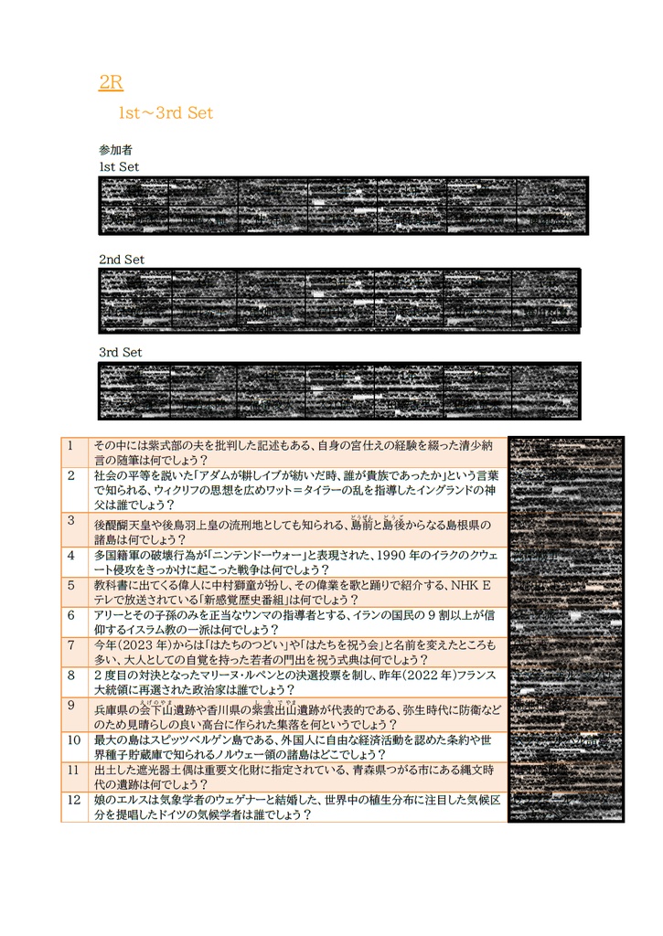 【社会科限定企画】春はあけぼの杯