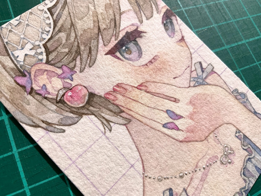 額装ミニ原画「桃」