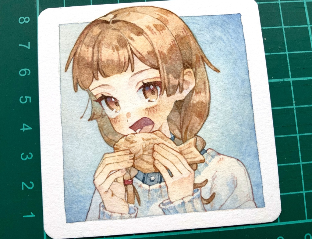 フレームレスミニ原画「鯛焼き」